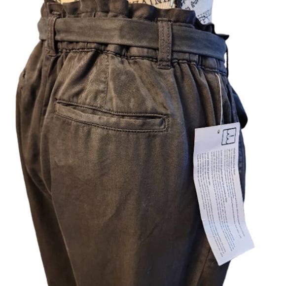 Daily ritual high waist pants paperbag waist with tie sz 12 stretch - Picture 6 of 9